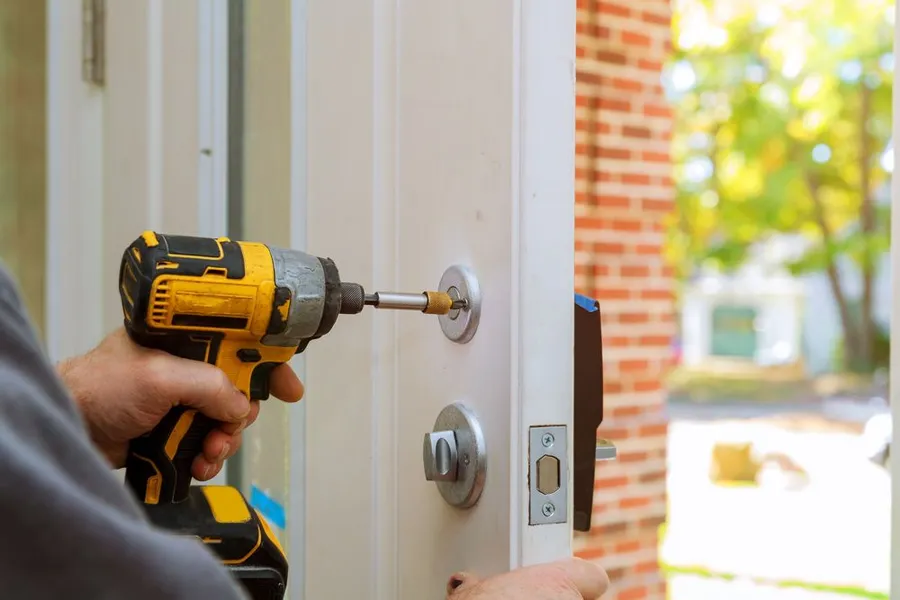 Rekeyed lock cylinder and new keys in Beachmere